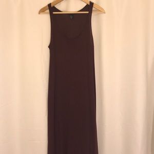 H&M basics burgundy maxi dress